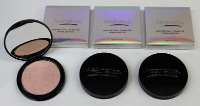 3x Aesthetica Starlite Highlighter COSMOS Sparkling Rose Gold 0.31oz Full Size