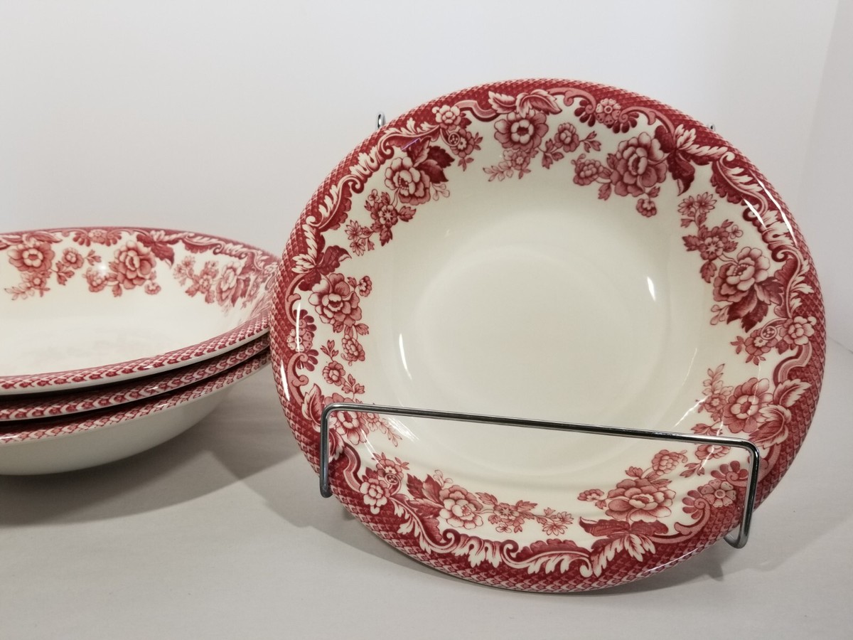Spode Delamere Cranberry Bowls Inches Set of Very Gently Used