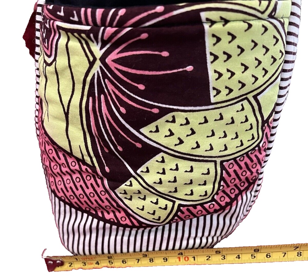 6-Pocket 14x7x10 Inch Washable Soft Tote Bag with Button Closure
