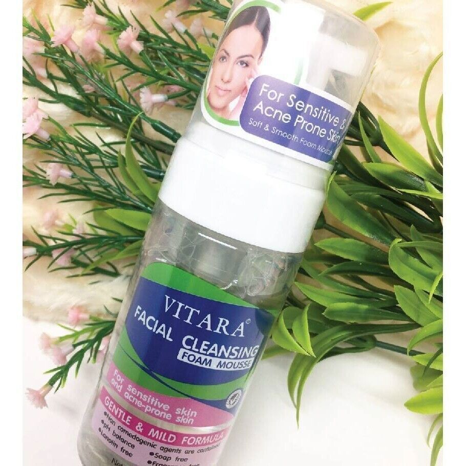 3x100g VITARA Facial Cleansing Mousse Foam Sensitive Skin Gentle