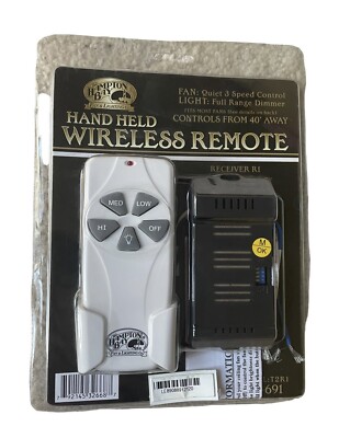 Hampton Bay Hand Held Wireless Remote 191-691 Transmitter T2 and Receiver R1 NEW
