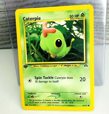 1st Edition Caterpie 53/75 Neo Discovery Common Pokemon Card | eBay