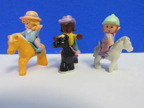 vintage POLLY POCKET HAPPY HORSES PARADE FIGURE SET bluebird COMPLETE 1994