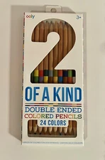 Ooly Two of a Kind Double Ended Colored Pencils - Set of 12 - 24 Colors