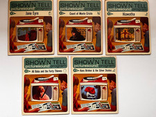 Vintage SHOW 'N TELL Phono-Viewer Records Film Strips-Lot of 5-ChildrenClassic