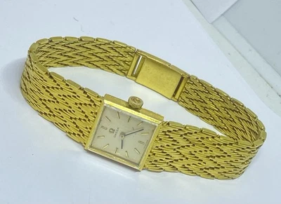 WUNDERSCHÖNE OMEGA DAMENUHR 750/-GELBGOLD MASSIV HANDAUFZUG - Bild 1 von 4