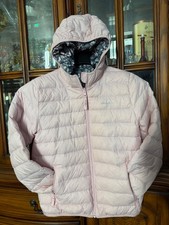 Eddie Bauer Girl L 14/16 Pink Floral Reversible Down Jacket