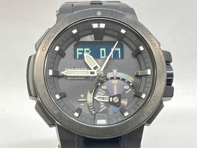 With Box CASIO PROTREK PRW 7000FC Black Dial Radio Solar Wristwatch From Japan