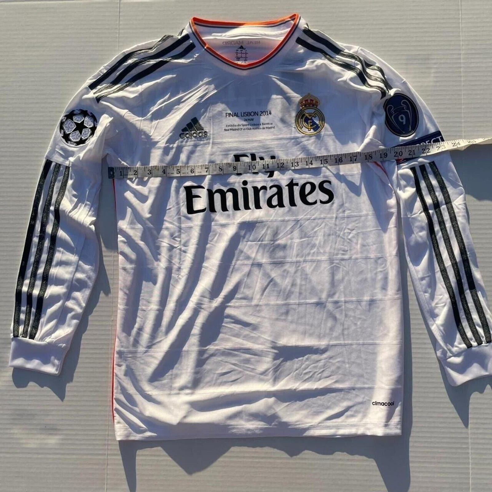 Real Madrid Ronaldo 7 Champions League 2013-2014 Final Jersey Long Sleeve L thumbnail 5