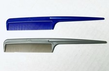 1980 S GOODY RAT TAIL TEASING PARTING SECTIONING COMBS 2 8 BLUE GRAY