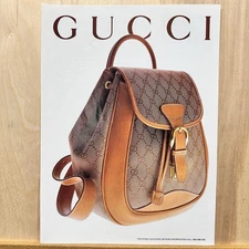 1994 Gucci Bag Cinch Flap Purse Vintage Print Ad Fashion Advert Art 