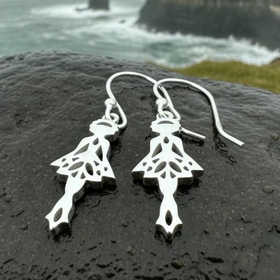 Irish Dancer Earrings Ireland Girls Ladies Feis Drop Earrings 925