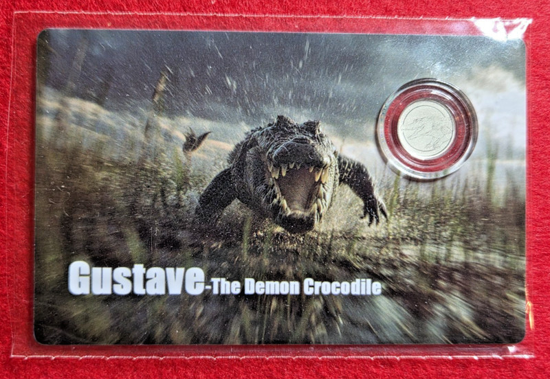 1/1000th Ounce Platinum Gustave The Demon Crocodile .999 Fine - #5117 of 9999