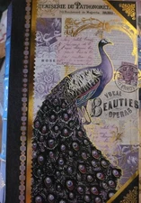 Punch Studio PEACOCK Faux Book Keepsake Box 6.5" x 4.5" x 1.5"