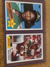 1985 Topps - All-Star Rickey Henderson #706 & 1984 Topps - Highlight Card #2 