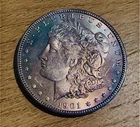 1901-O Morgan Dollar -TERMINAL RAINBOW TONER 🌈 Blazing GEM BU+ Stunning Color!