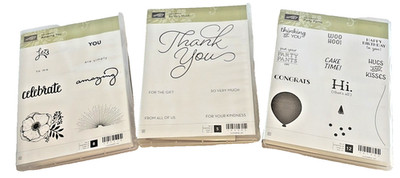 Stampin Up Amazing You Party Pants So Very Much Unmounted Rubber Stamp Set - Lot