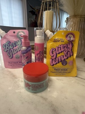Berry Cloudy Skin Care Set Jelly Face Wash Scrub Oil Spray Toner Pads