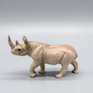 Vintage Hagen Renaker Specialty Rhino Rhinoceros 3.5” Rare Figurine
