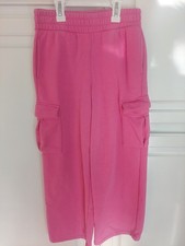 GAP Girls Fleece Cargo Wide-Leg Sweatpants Size 12 Great Condition