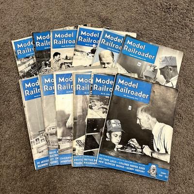 Model Railroader Magazine 1949 Complete Year Vintage Lot of 12 Issues