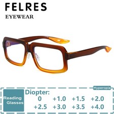 Men Women Square Anti Blue Light Reading Glasses Clear Lens Presbyopic Glasses