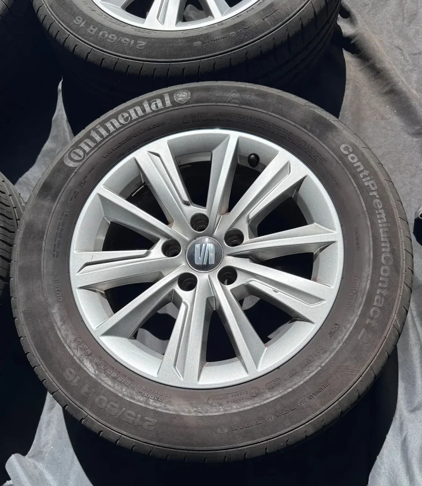 Original 16 Zoll Seat ALHAMBRA VW Sharan 7N Sommerräder 7N5601025F Silber - Bild 3 von 4