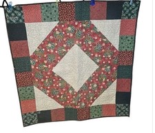 Beautiful Hand Stiched Wall Hanging Multi Fall Colored 44 x 44 inch square