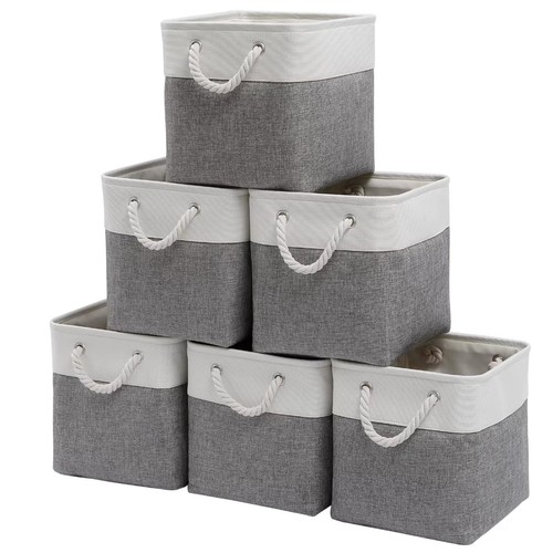 Fabric Storage Cubes 13 x 13, Collapsible Storage Bins for Shelf Baskets, Cub...