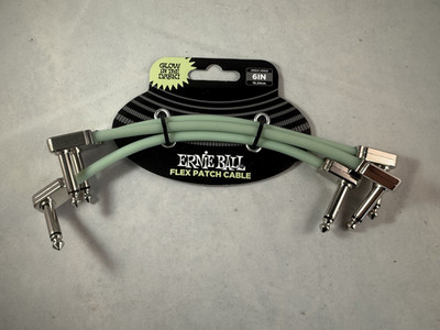Ernie Ball Flex Patch Cables 6'' (3-Pack) Glow In The Dark - P06475