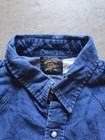 Vintage 1980s Denim Western Shirt Saddle King KEY Pearl Snap Mens XL Blue Cowboy — photo 4