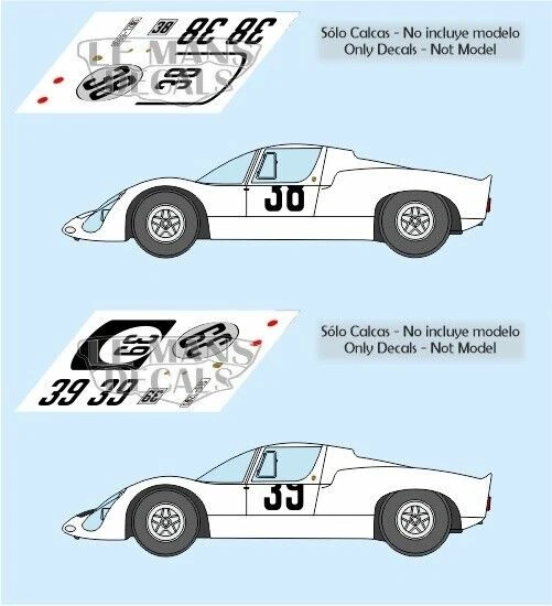 Décal Porsche 910 Le Mans 1967 38 39 1:32 1:43 1:24 1:18 64 87... - Photo 1/1