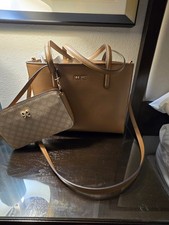 Nine West 3 In 1 Shoulder Tote Purse Wallet Crossbody Tan Brown