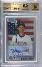 2010 Bowman Draft USA Team Refractor Albert Almora BGS 9.5 GEM MINT Auto 02vr