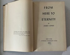 From Here to Eternity James Jones 1952 Charles Scribner’s Sons VTG HC No DJ