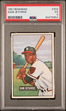 1951 Bowman #242 Sam Jethroe RC PSA 5 EX ✅ Boston Braves Rookie Card ⚾. rookie card picture