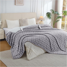 Electric Heated Blanket King Size, Dual Control Fast Heating Sherpa Blanket