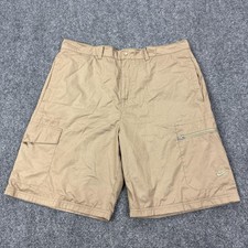 Vintage Nike Cargo Shorts Mens 38 Beige Microfiber Lined 11 Inseam Outdoor