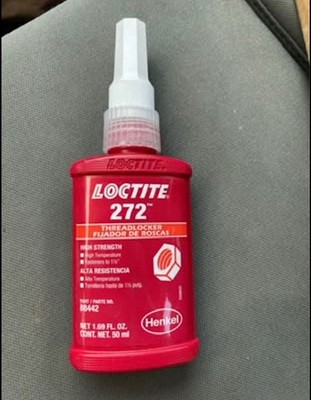 Loctite 272 High Strength Thread Locking Adhesive 50 mL Red Bottle