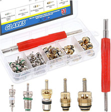 51Pcs Car Air Conditioner Valve Core Schrader Valve Cores Accessories A/C R12...