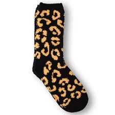 Fuzzy Socks for Women Leopard Print Microfiber Cozy Socks Fluffy Warm