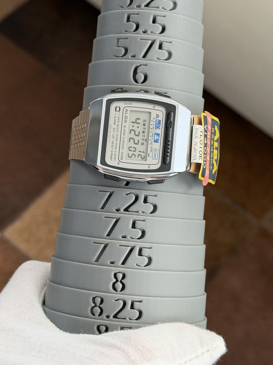 NOS Rare Vintage Alba Alarm Chrono Game Y761-5010 Digital Sports