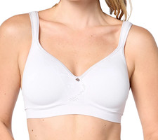 Breezies Lace Comfort Wirefree T-Shirt Bra 38D Platinum A606733 Foam Cup 12284