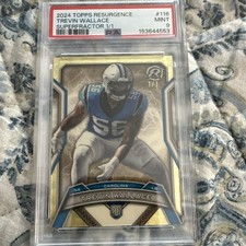 Marketplace image: Topps 2024 Resurgence Rookies Trevin Wallace #116 SuperFractor RC 1/1 PSA 9
