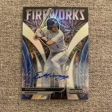 2021 Panini Prizm Draft Picks Fireworks Silver Ethan Murray #F-EM Auto