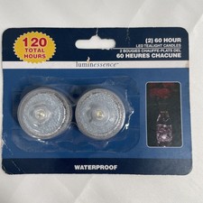 NEW 2 60 Hour Waterproof Flameless Battery Operated LED Tealight Candles
