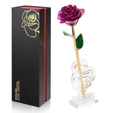 Gold Dipped Infinity Rose Last Forever Flower Decor, Birthday Gift for Women ...