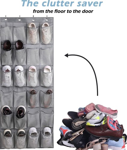 Storage Bag Organizer Rack Large Over Door Shoe Hanging Closet Holder Hanger - Picture 6 of 7