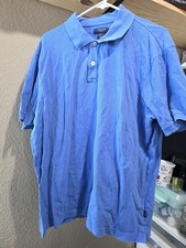 Structure Classic Fit Blue Polo Shirt Men's XL USA Made Short Sleeve 100% Cotton