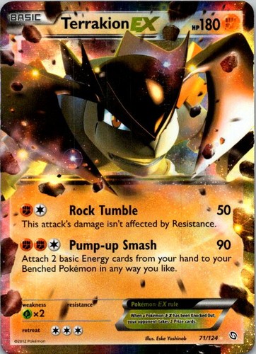 Terrakion EX Holo Ultra Rare Dragons Exalted 71/124 MP